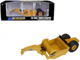 SpecCast Collectibles - Mobile Track Solutions 33-38XL Towed Scraper Yellow 1/50 Diecast Model by SpecCast