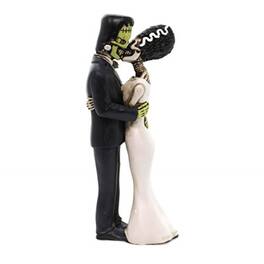 Pacific Trading - Frankenstein and Bride Kissing Figurine Day of the Dead Halloween Decoration
