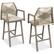 Front. Best Choice Products - Best Choice Products Set of 2 Indoor/Outdoor Aluminum, Woven Rope Swivel Barstools w/ Armrests - Taupe/Sandstorm - Taupe/Sandstorm.