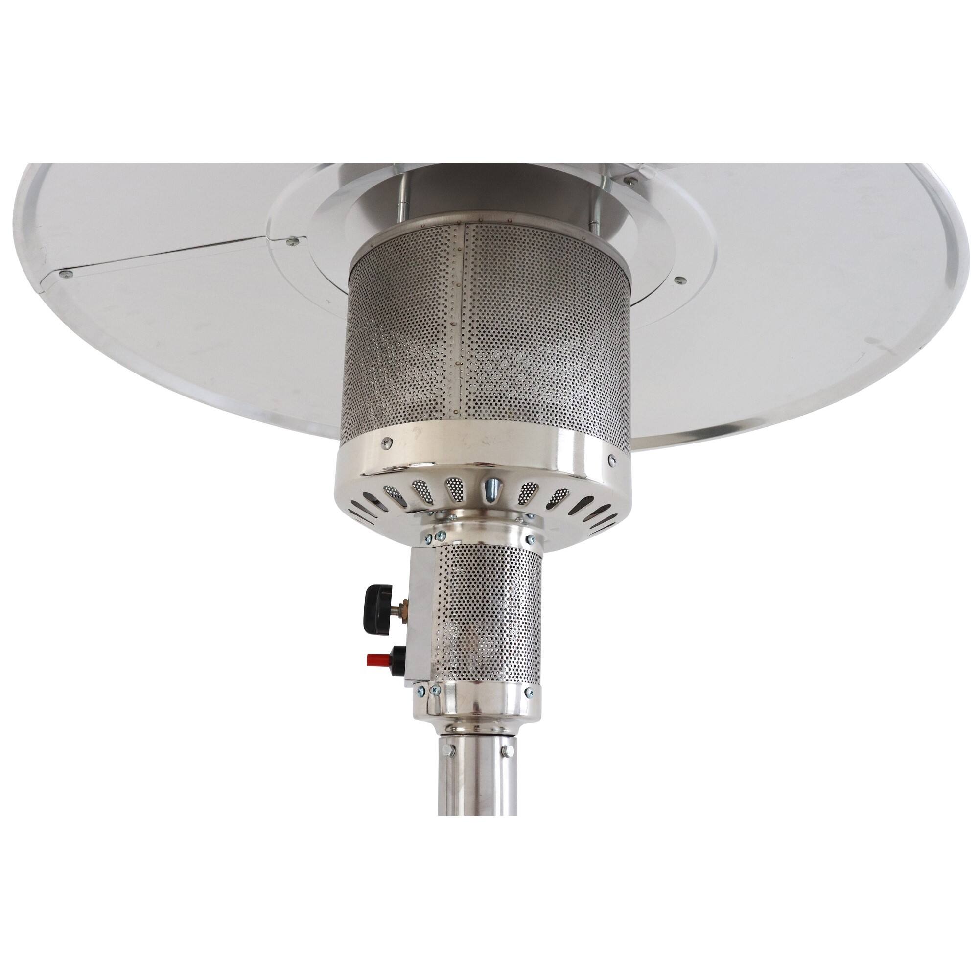 Back. Mondawe - 46,000 BTU Standing Patio Heater - Grey.