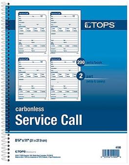 TOPS - Professional Notebooks, 8.5" x 11", Wide Ruled, 100 Sheets, White - Red