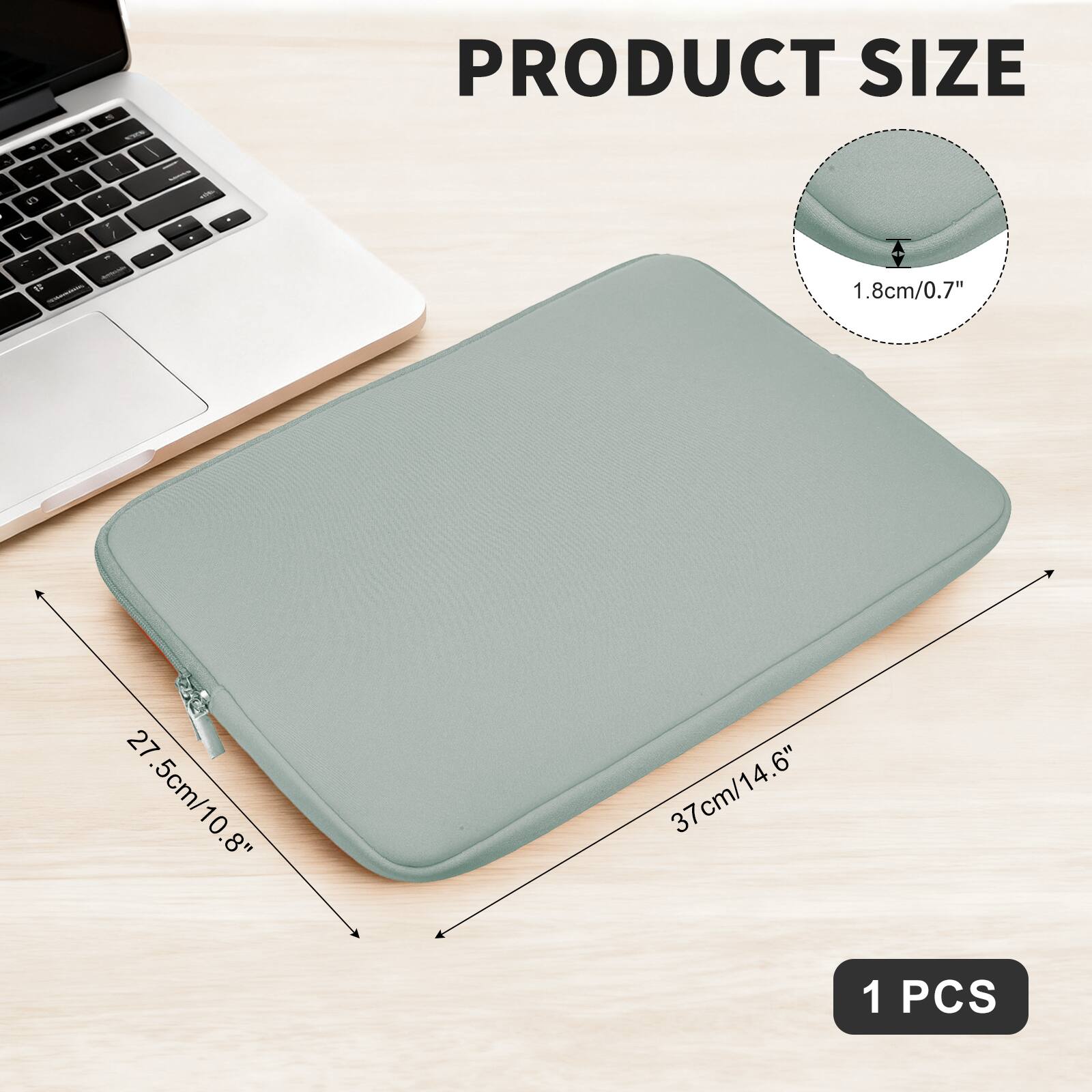 PRODUCT SIZE

1.8cm/0.7"  
27.5cm/10.8"  
37cm/14.6"  

1 PCS