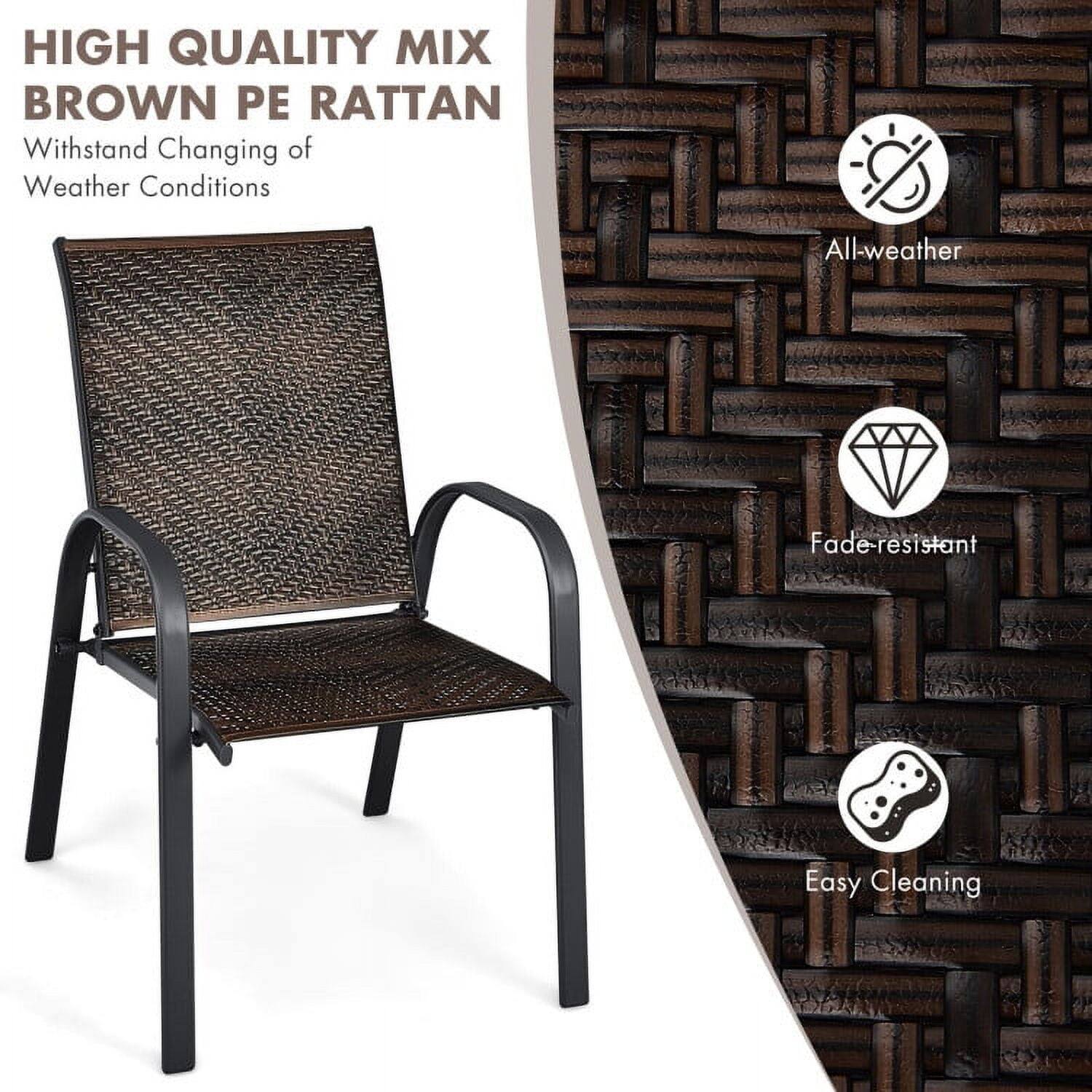 HIGH QUALITY MIX BROWN PE RATTAN  
Withstand Changing of Weather Conditions  

All-weather  
Fade-resistant  
Easy Cleaning