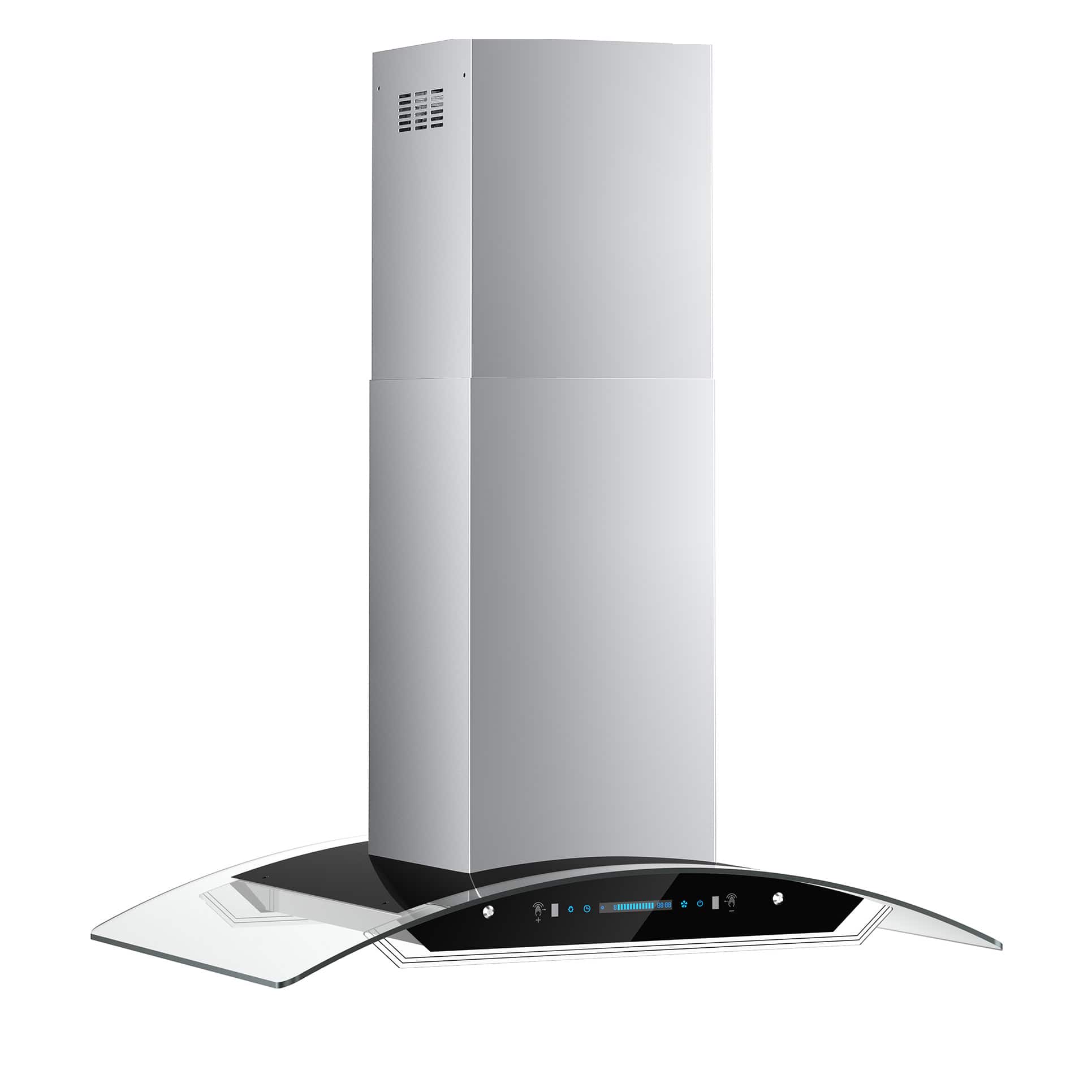 ZJKLA - 36 inches - Externally Vented - Island Range Hood - Stainless Steel