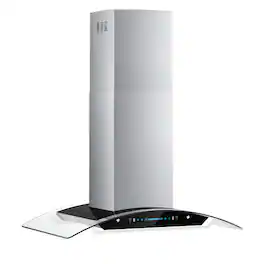 ZJKLA - 30 inches - Externally Vented - Island Range Hood - Stainless Steel