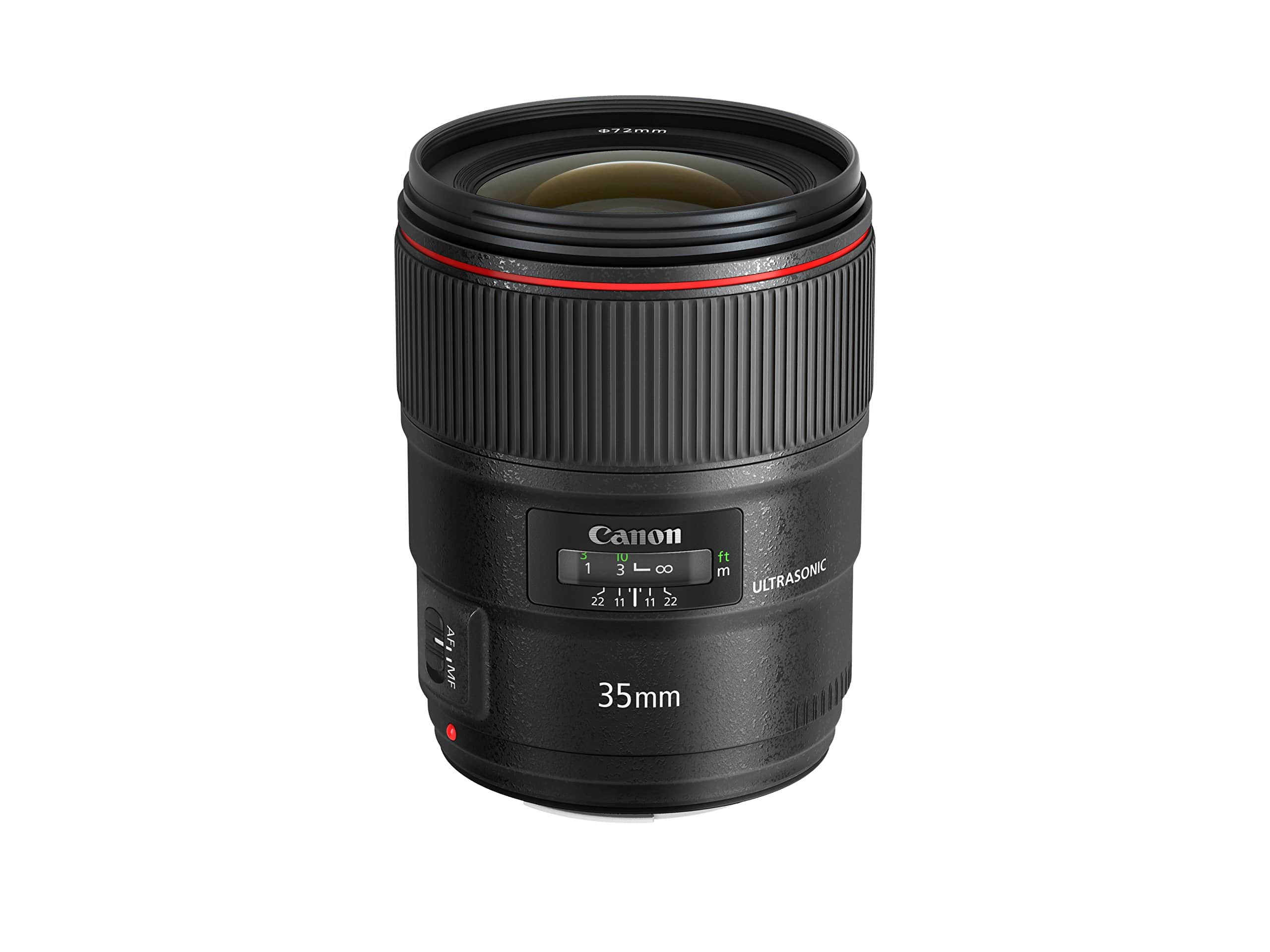 Canon - simply focus, lens EF35mm F1.4L II USM full size support - Black