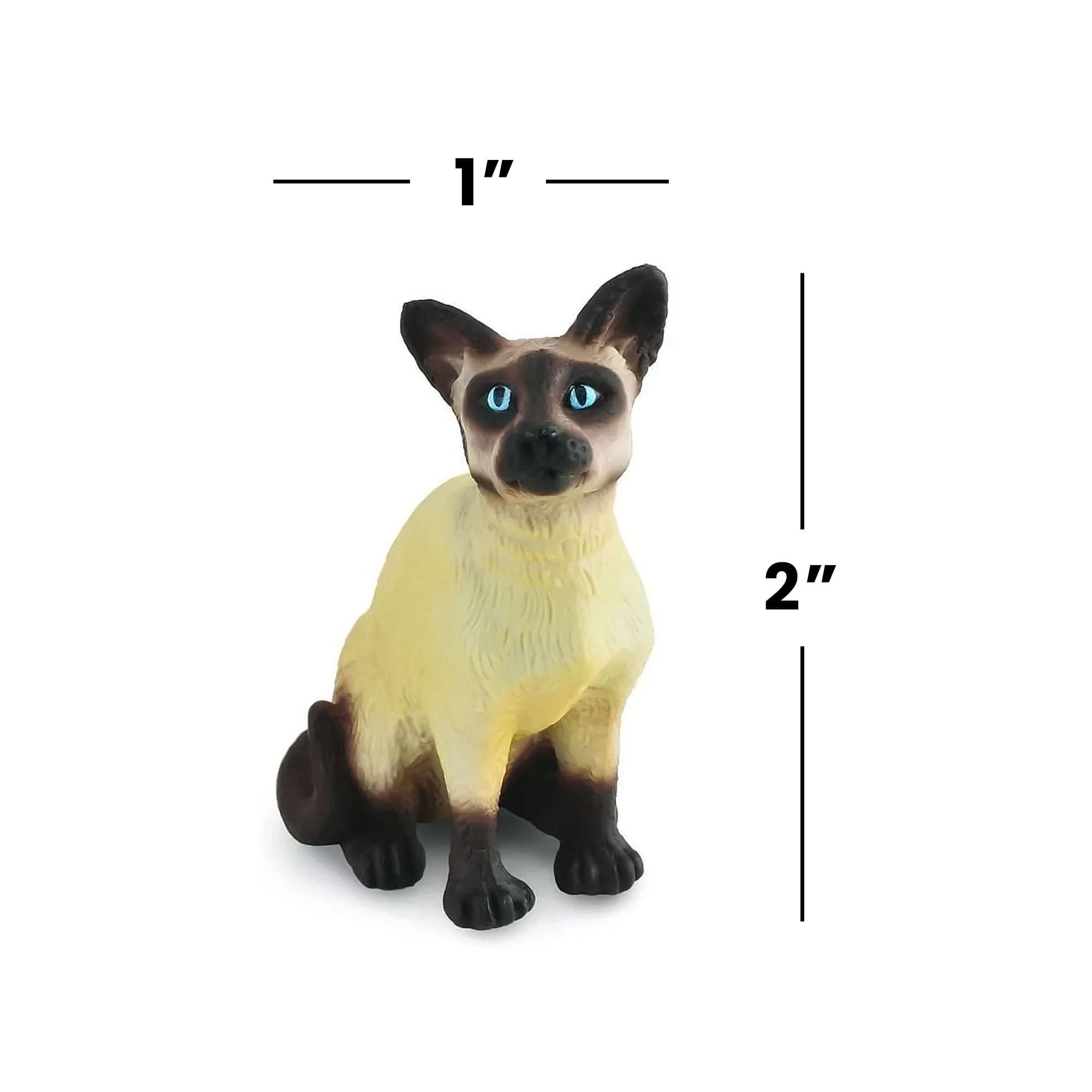 Alt View 2. Breyer - CollectA Cats & Dogs Collection Miniature Figure | Siamese Cat - Black.