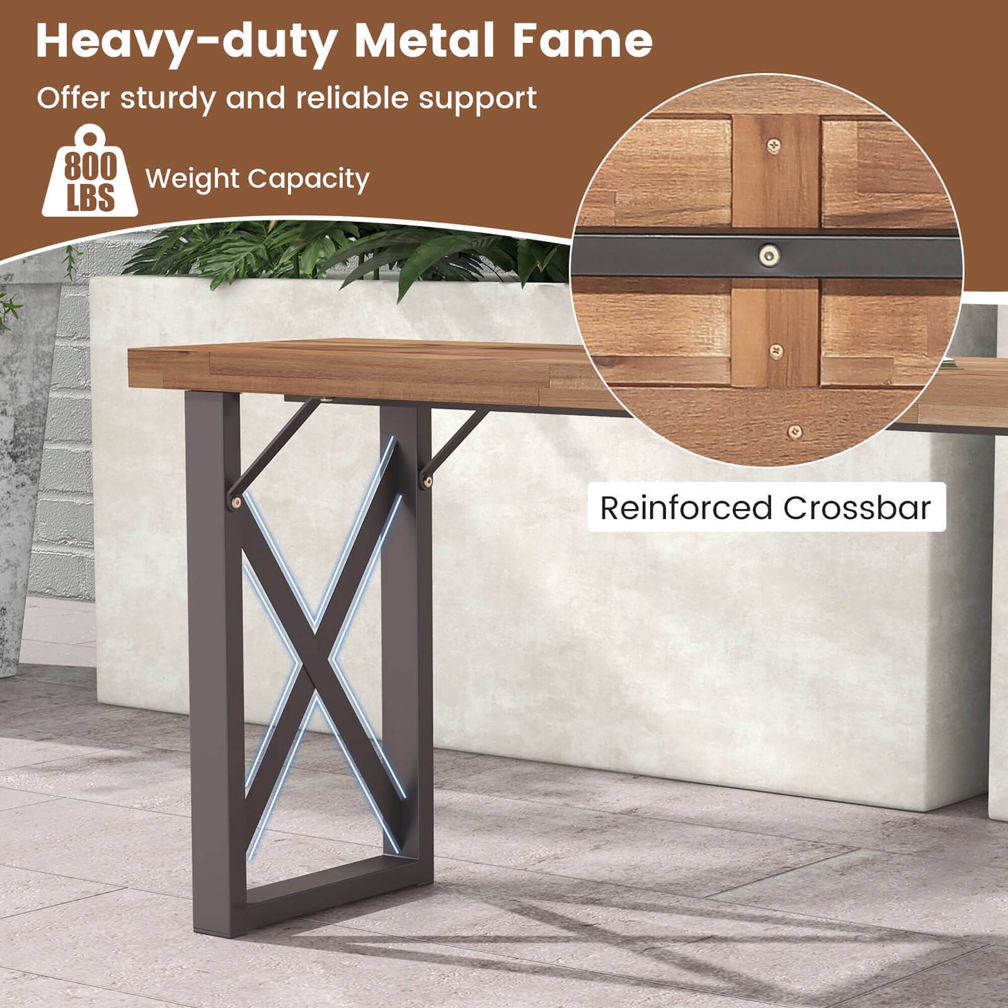 Heavy-duty Metal Fame
Offer sturdy and reliable support
800 LBS Weight Capacity
Reinforced Crossbar