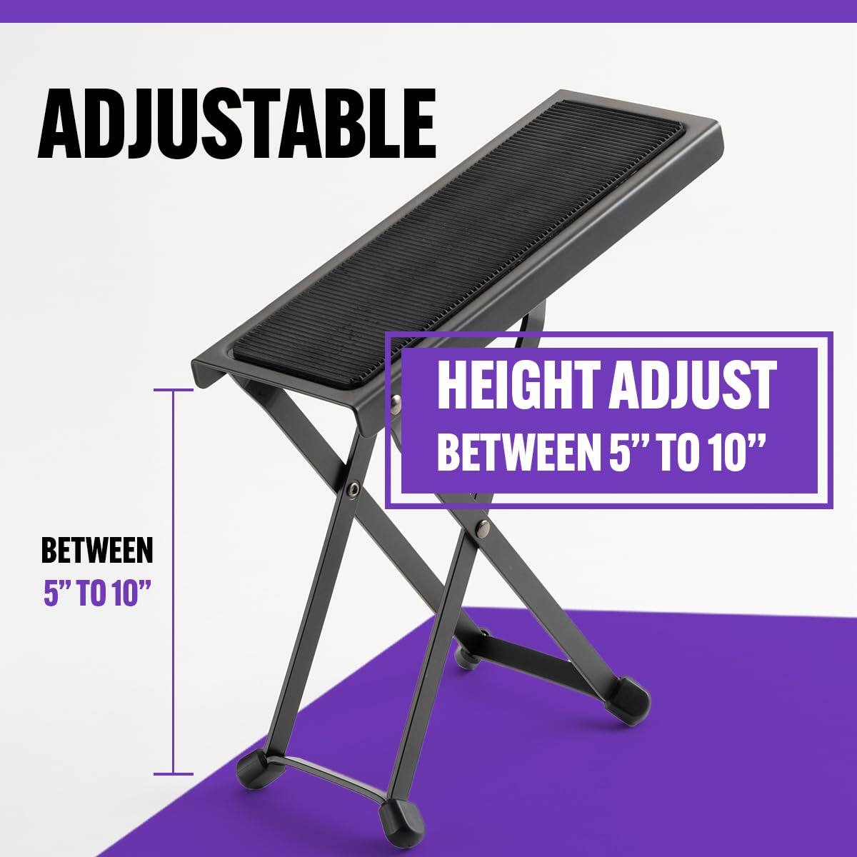 ADJUSTABLE HEIGHT ADJUST BETWEEN 5" TO 10"