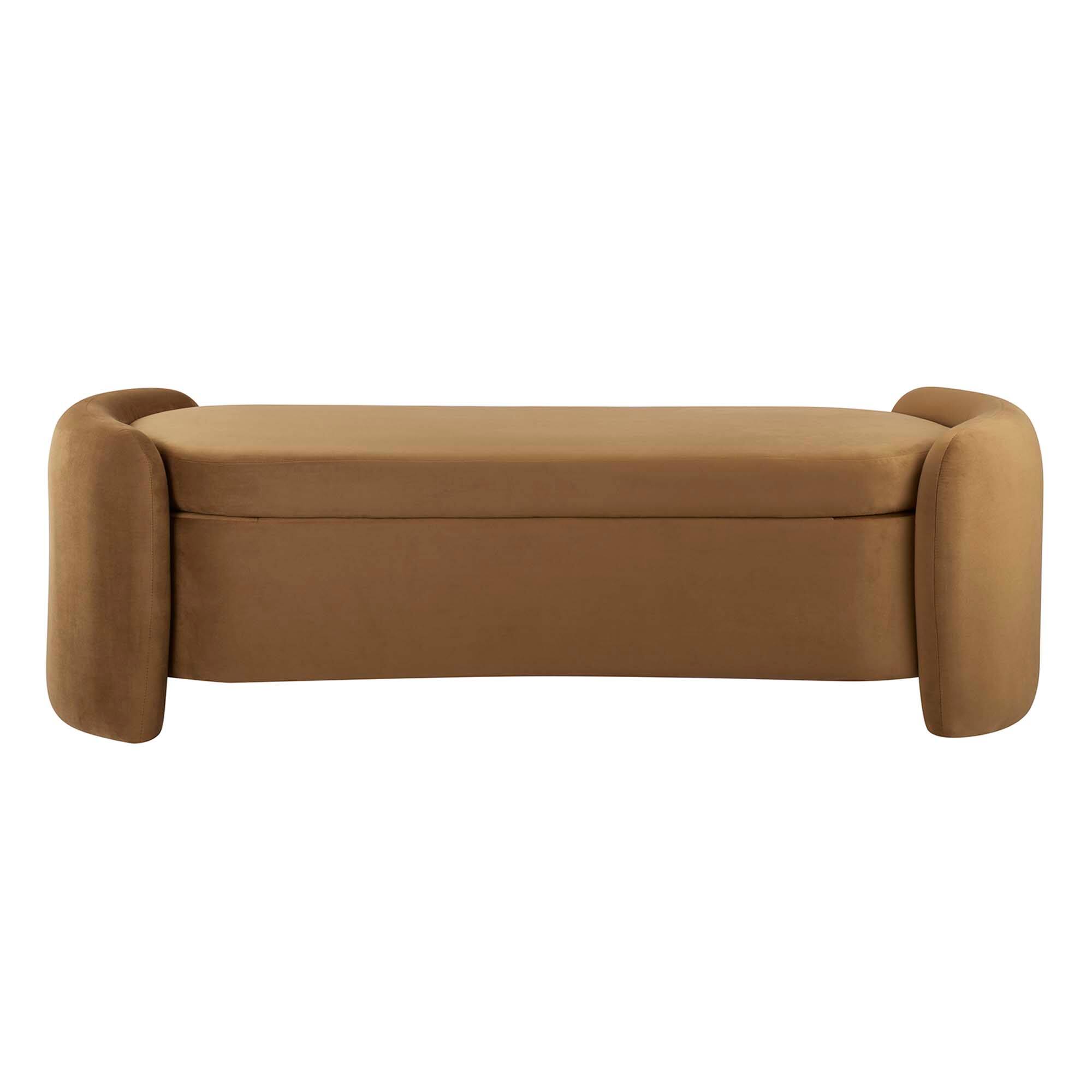 Alt View 1. Modway - Nebula Upholstered Performance Velvet Bench by Modway - Brown.