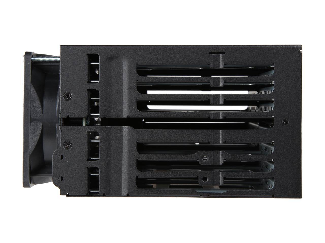 Alt View 4. Icy Dock - ICY DOCK ToughArmor MB516SP-B Rugged Full Metal 16 Bay 2.5" SAS/SATA SSD/HDD Backplane Cage for 2x External 5.25" Bay.