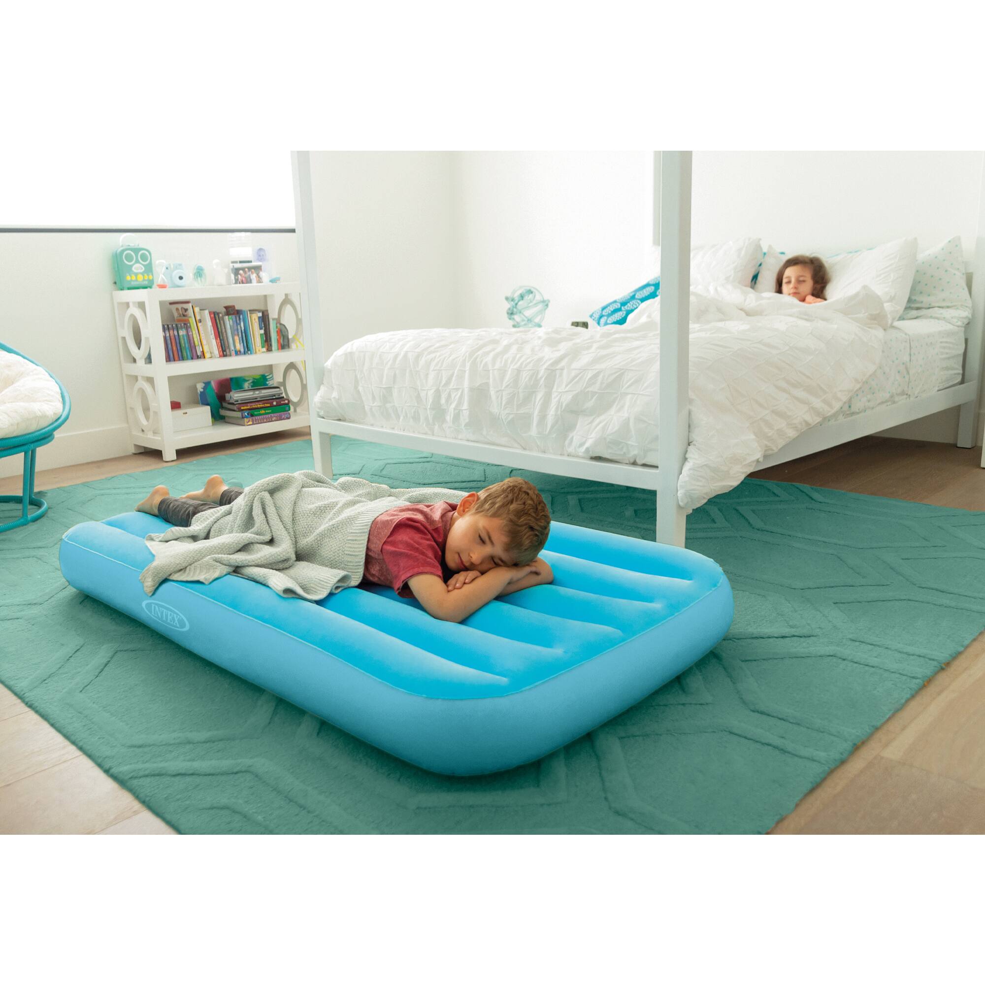 Alt View 2. Intex - Intex Cozy Kidz Bright & Fun-Colored Inflatable Air Bed w/ Carry Bag (6 Pack) - Blue or orange.