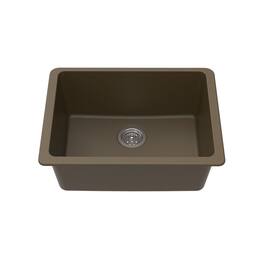 Winpro - Undermount Granite Composite 25 in. L x 18-1/2 in. L x 9-1/2 in. Single Bowl Kitchen Sink - Mocha