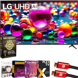 LG - 86" UA77 Series LED 4K UHD AI Smart webOS TV (2025) with 26 Month Extended Potection Plan Bundle