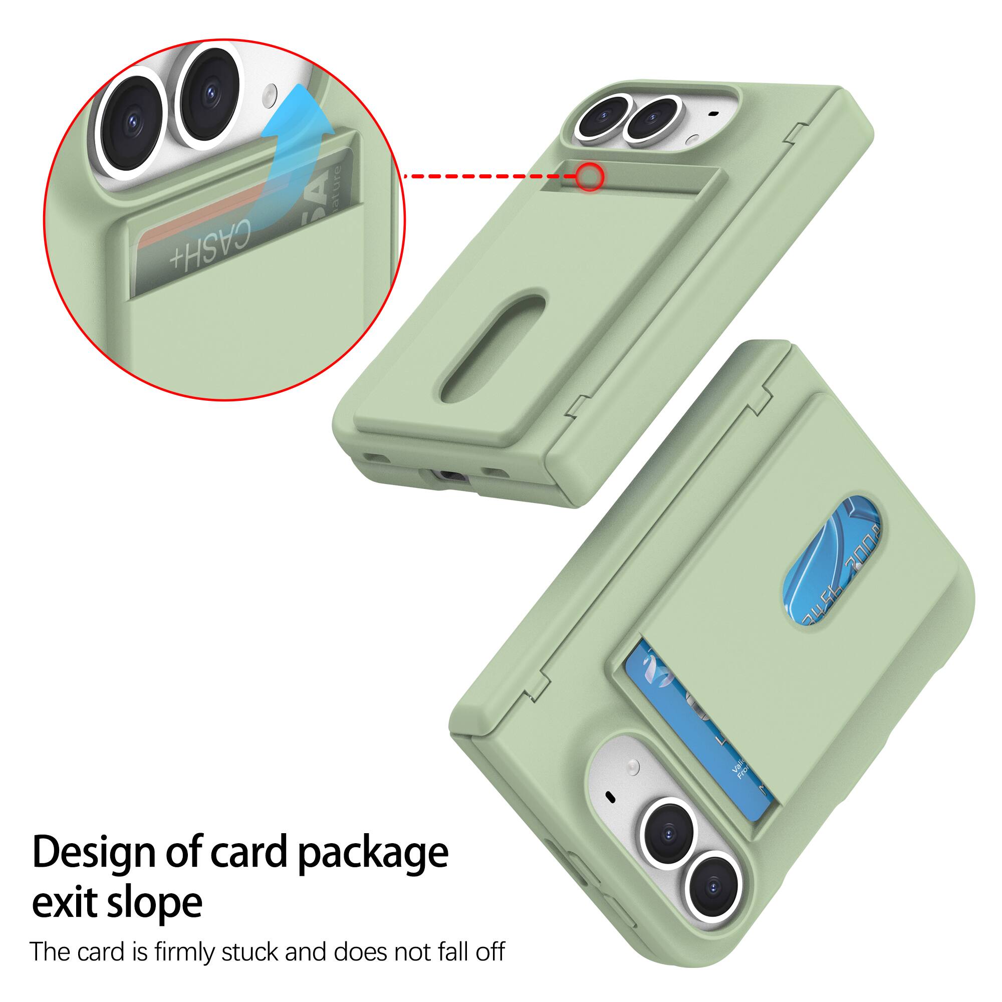 CASH+
ature
200
Design of card package exit slope
The card is firmly stuck and does not fall off