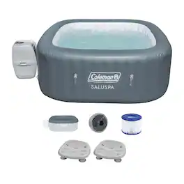 Bestway - Coleman Hawaii AirJet Inflatble Hot Tub with 2 SaluSpa Non-Slip Spa Seat - Gray