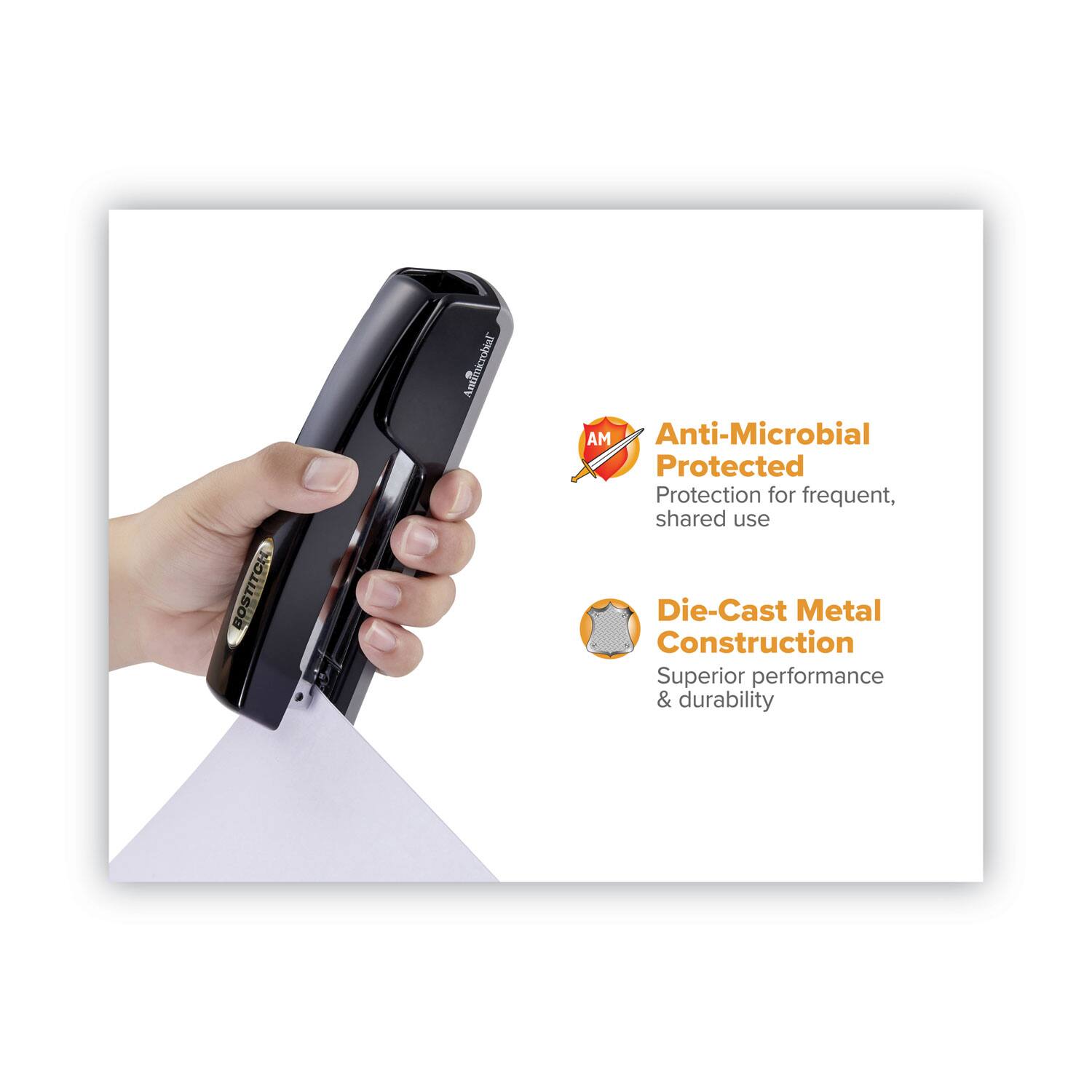 Anti-Microbial Protected  
Protection for frequent, shared use  

Die-Cast Metal Construction  
Superior performance & durability
