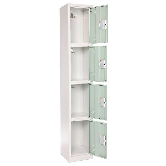 Left. AdirOffice - Storage Locker 629-Series 72" H 4-Tier Steel Digital Lock 4-Shelf Locker - Misty Green.