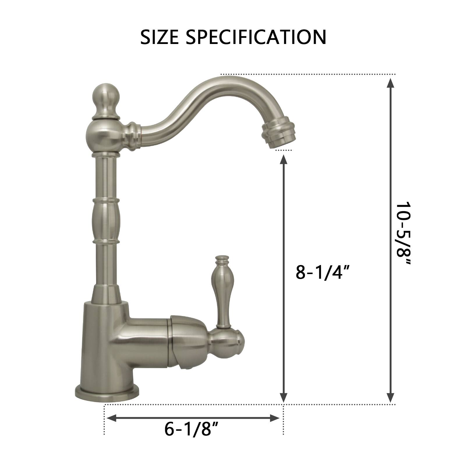 SIZE SPECIFICATION  
8-1/4"  
10-5/8"  
6-1/8"