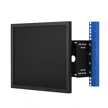 Front. RackSolutions - RackSolutions 4U Adjustable Monitor Rackmount - Universal LCD Mount for Server Racks, Control Rooms, and AV Racks - Black.