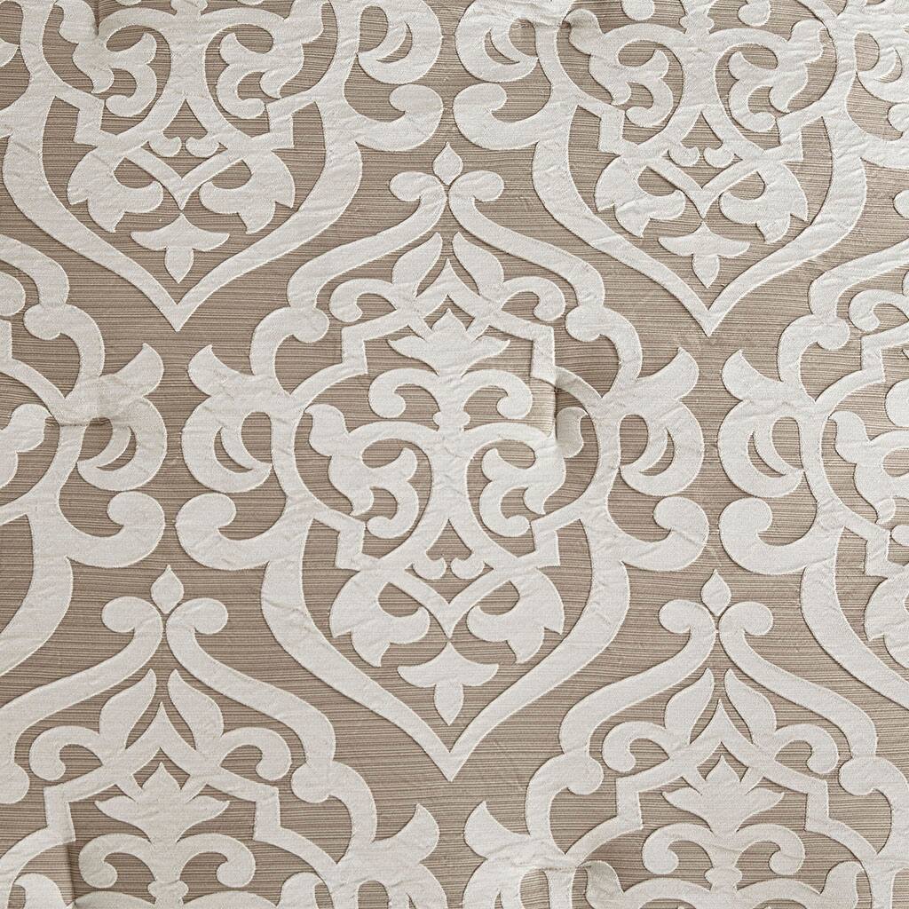 Alt View 5. Gracie Mills - Gracie Mills Pineda Luxurious 8-Piece Jacquard Comforter Set - Tan/Ivory.