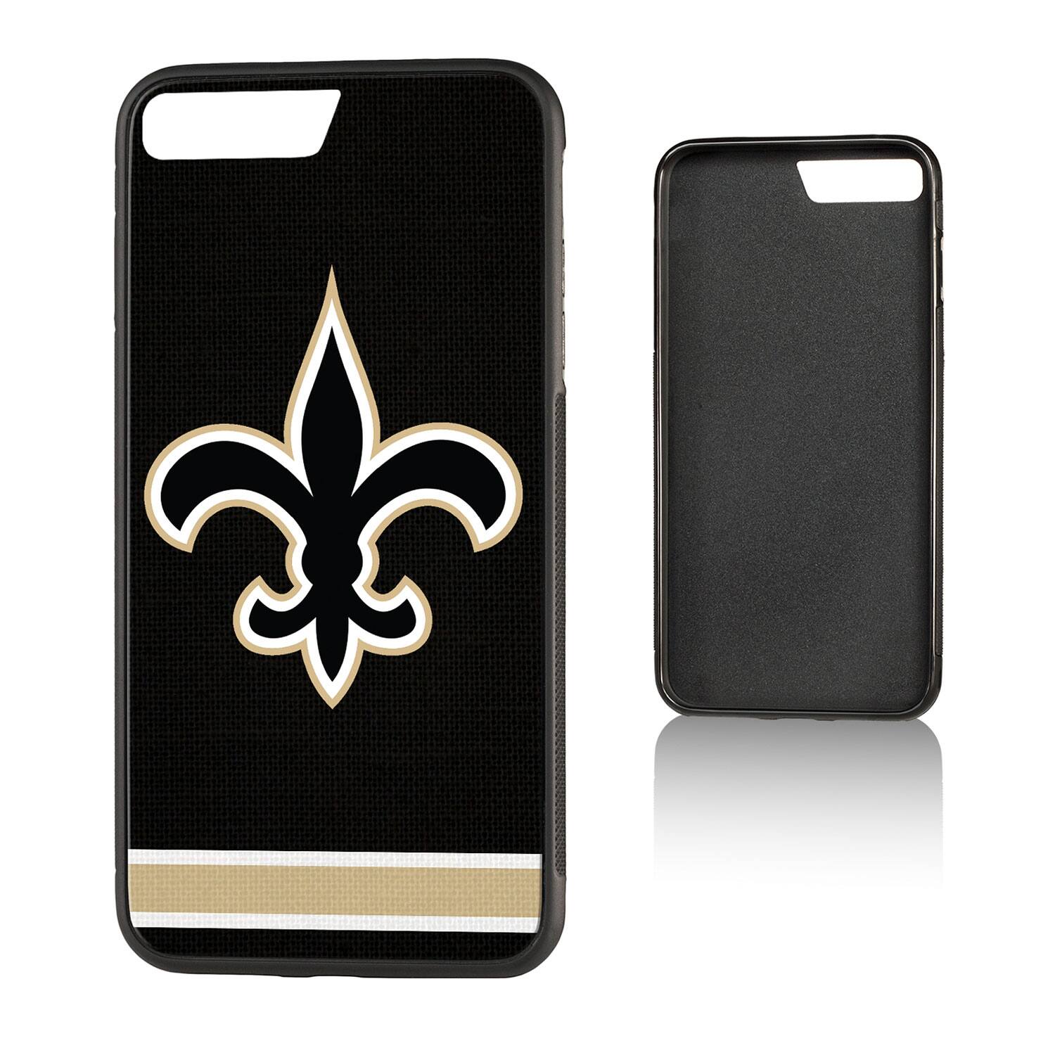 Alt View 3. Keyscaper - New Orleans Saints iPhone Stripe Design Bump Case - 16 Plus - Multicolor.
