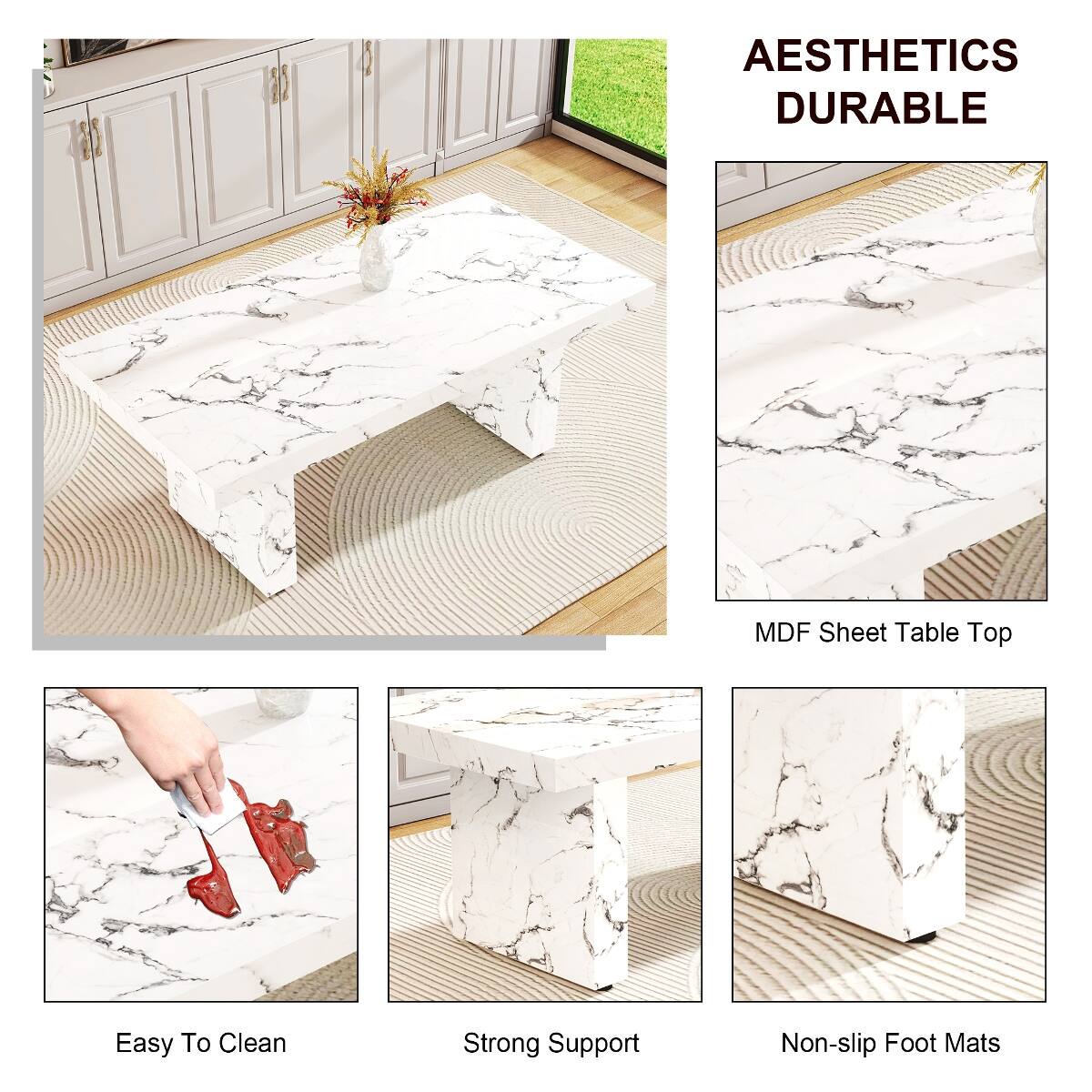 AESTHETICS DURABLE

MDF Sheet Table Top

Easy To Clean

Strong Support

Non-slip Foot Mats
