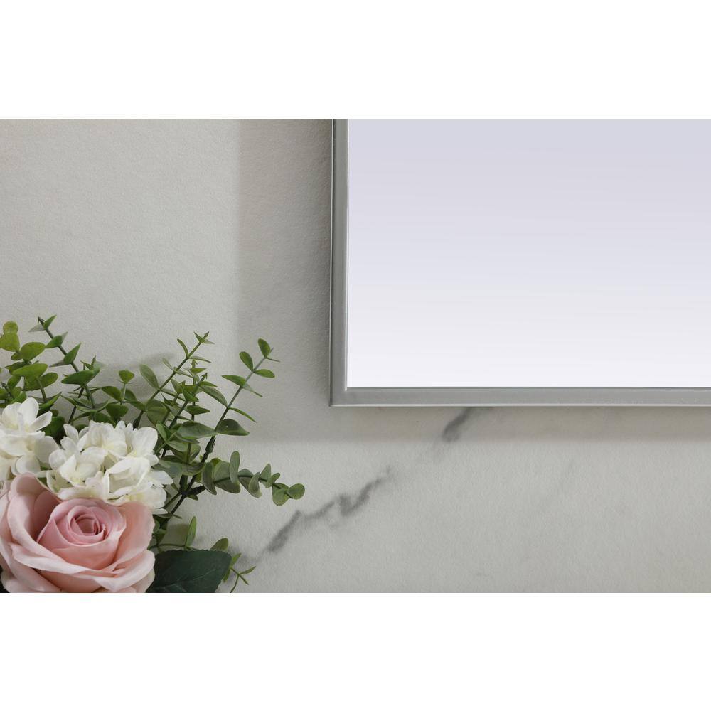 Alt View 1. Elegant Decor - Metal Frame Arch Mirror 36x42 Inch in Silver - Silver.