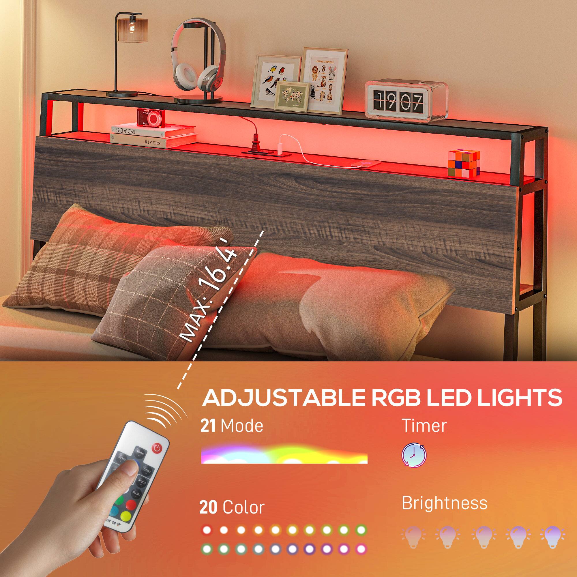 MAX: ADJUSTABLE RGB LED LIGHTS 21 Mode Timer 20 Color Brightness
