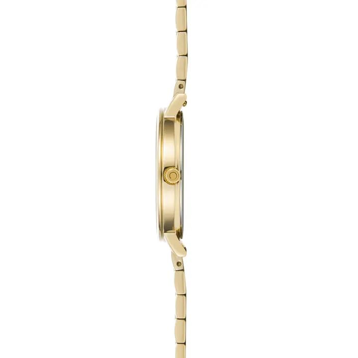 Back. Obaku - Obaku Brink Lillie Yellow Gold Women's Stainless Steel Wrist Watch with Mother-of-Pearl Dial and Rose Gold IP Bracelet, - Yellow Gold.