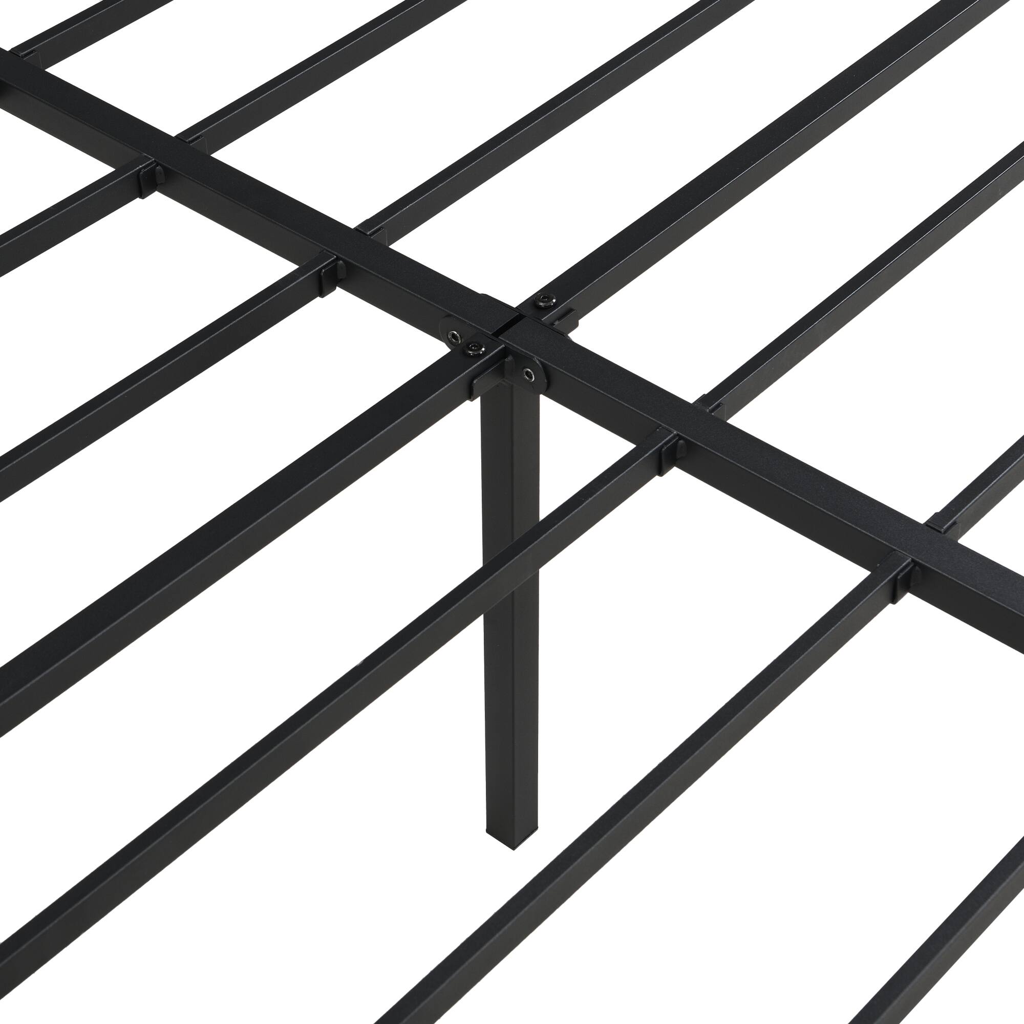 Alt View 9. GOODSILO - Queen Size Heavy Duty Metal Bed Frame with Quick Assembly and Noise-Free Design - Black.