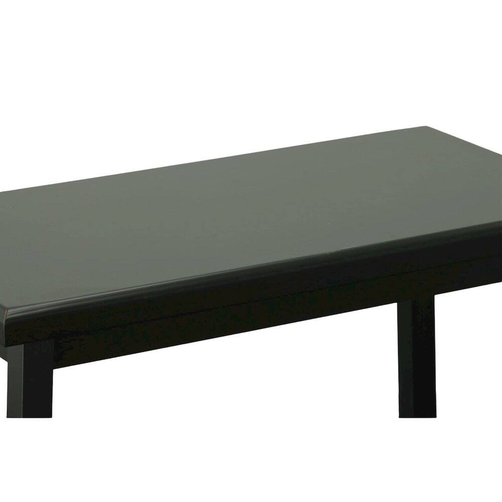 Back. Carolina Chair & Table - Asian Thick Top 42" x 22" Bar Table - Antique Black - Antique Black.