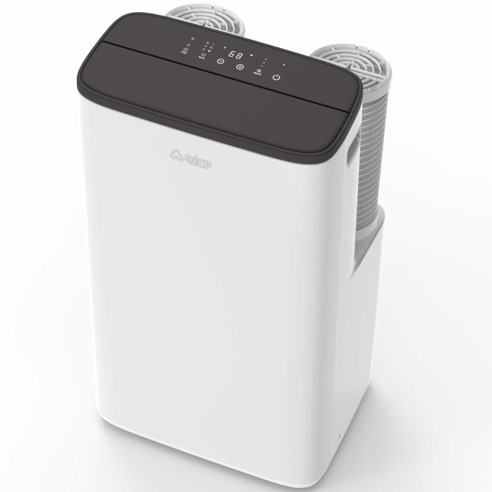 Airo Comfort - 16000 BTU Portable Air Conditioner A/C with Dehumidifier and Remote DIY Window Kit - White