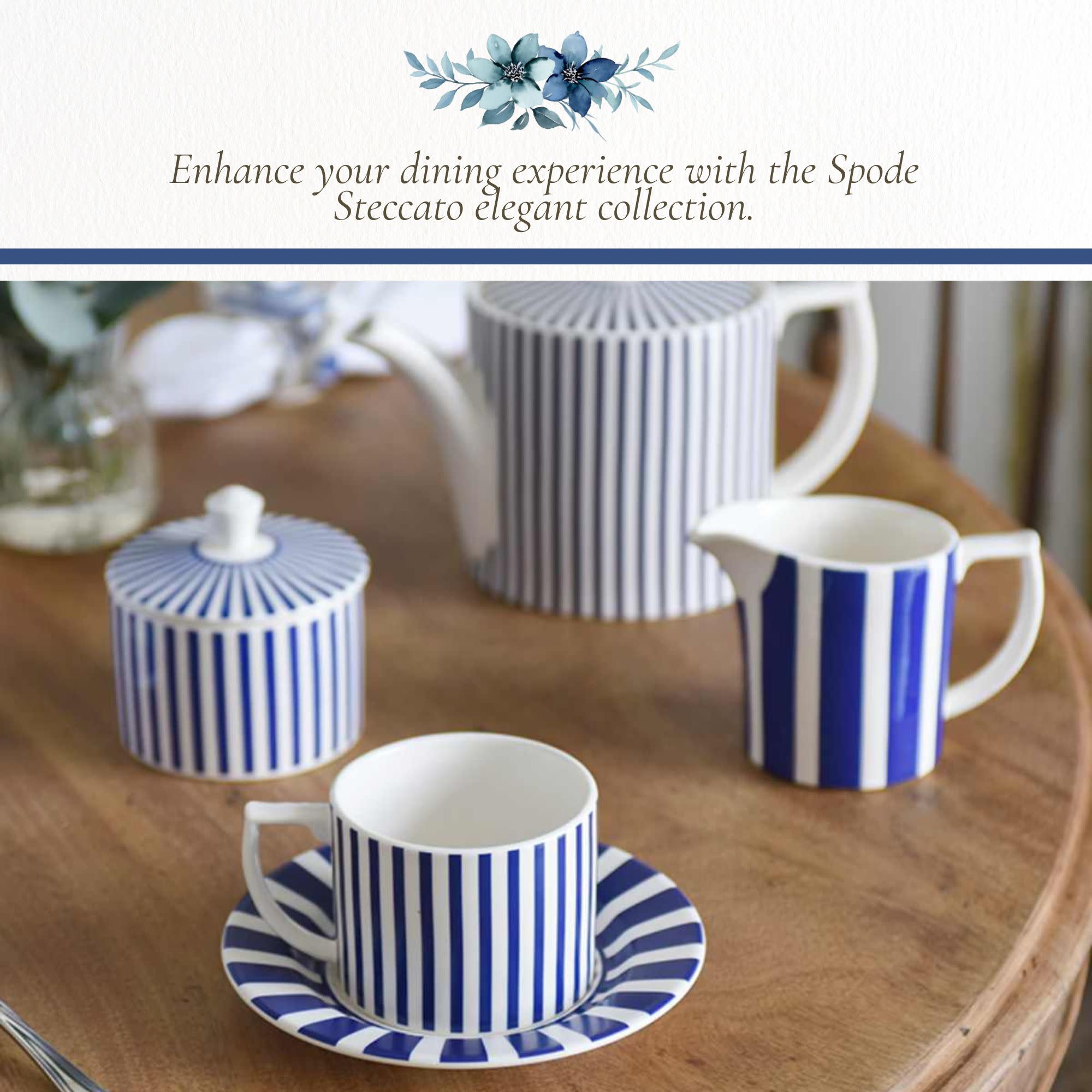 Enhance your dining experience with the Spode Steccato elegant collection.
