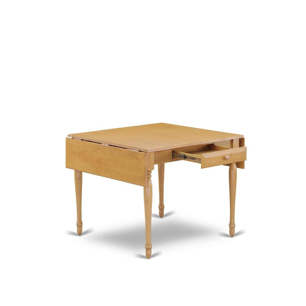 Alt View 2. East West Furniture - 1MZAB5-OAK-04 5Pc Kitchen Table Sets Contains a Dining Room Table and 4 Parson Chairs with Light Fawn Color Linen - Oak.