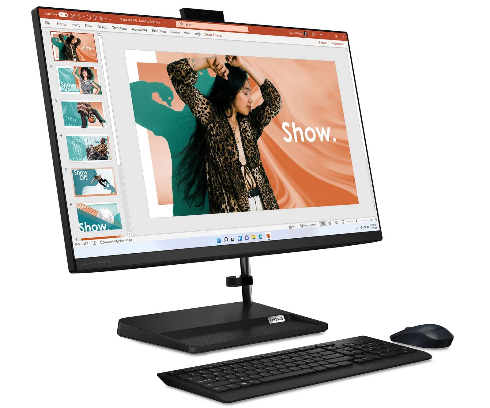 Autohjave - Tde Home Insert 1 1 Ww MC el Sam OneDie D Seaech Draw Design Transitions Animations Slide Show Review View Melp Shape Format ajPp Show, Thas onmen 1 sb 1 1 f Show. i Show Off. E Show. - 1 Good - - Slade 1 . .Auunblty 1 A Ce - E - 0 - - HARMAN Lenovo - - - -