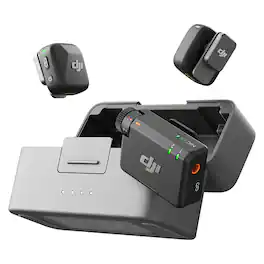 DJI - Mic Mini 2.4GHz 2-Person Clip-On Digital Wireless Microphone System with Charging Case