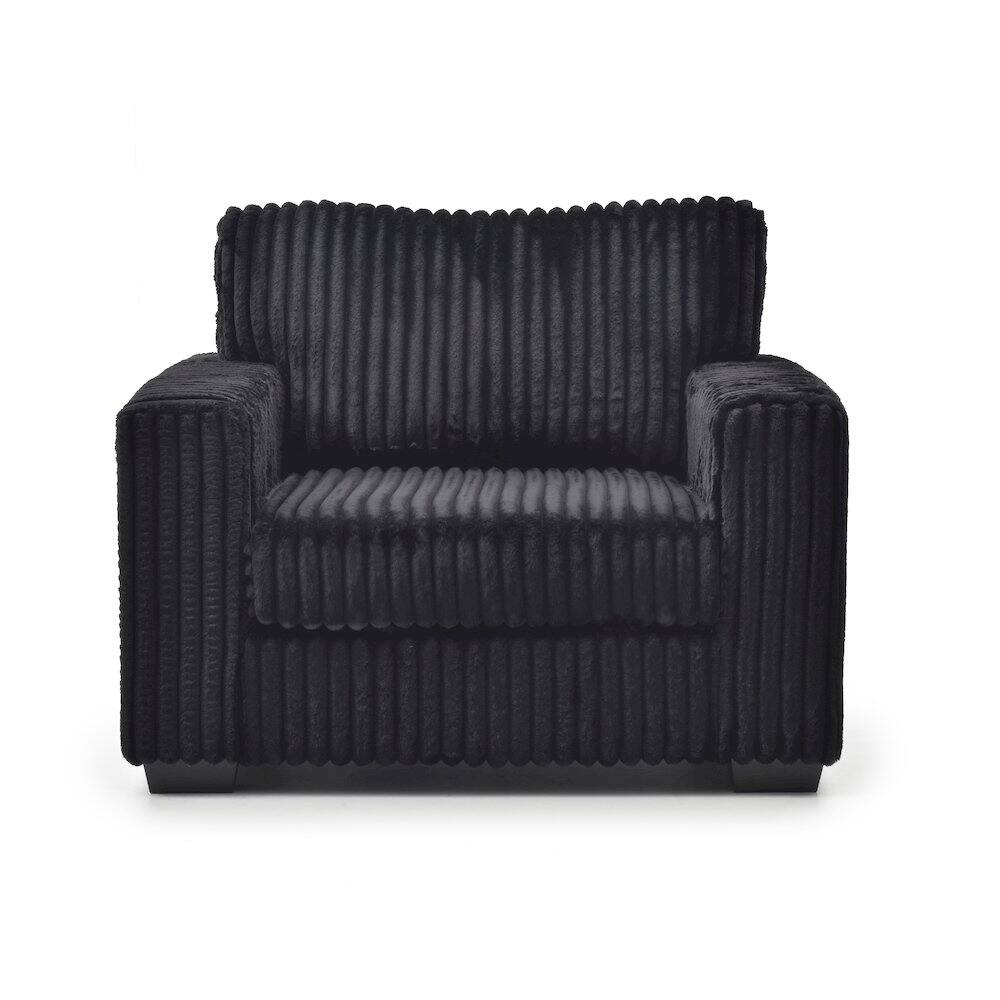 Left. Glory Furniture - Teddy Chair - Black.