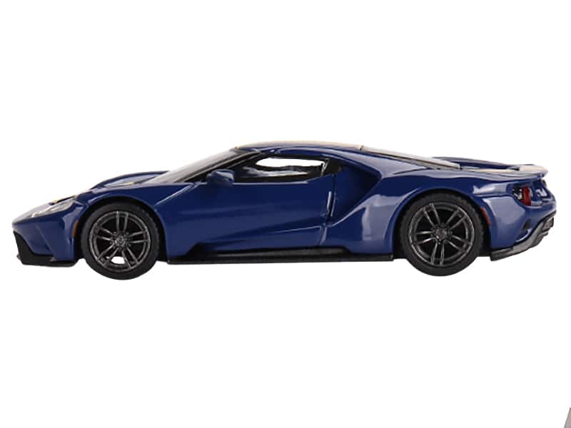 True Scale Miniatures Ford GT Sunoco Blue with Yellow Stripes