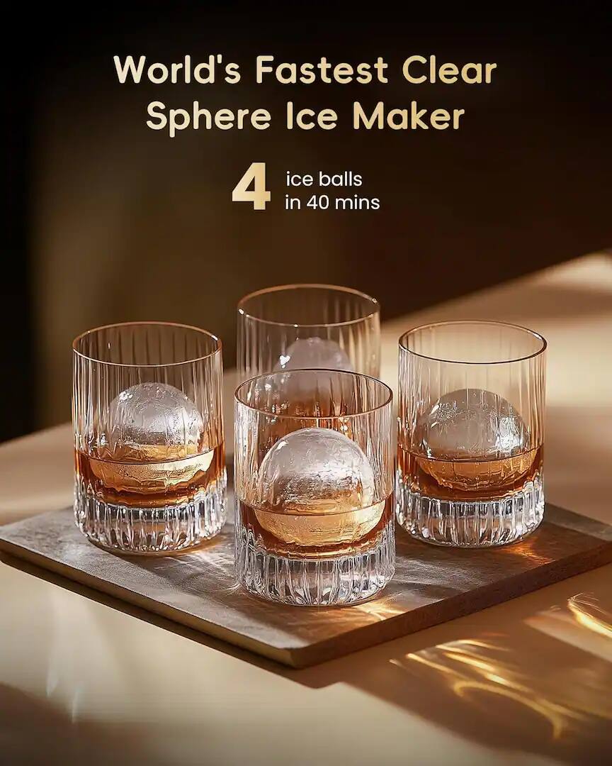 World's Fastest Clear Sphere Ice Maker  
4 ice balls in 40 mins