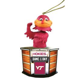 Santa's Workshop - Virginia Tech Hokies 4" Game of the Day Ornament - Red