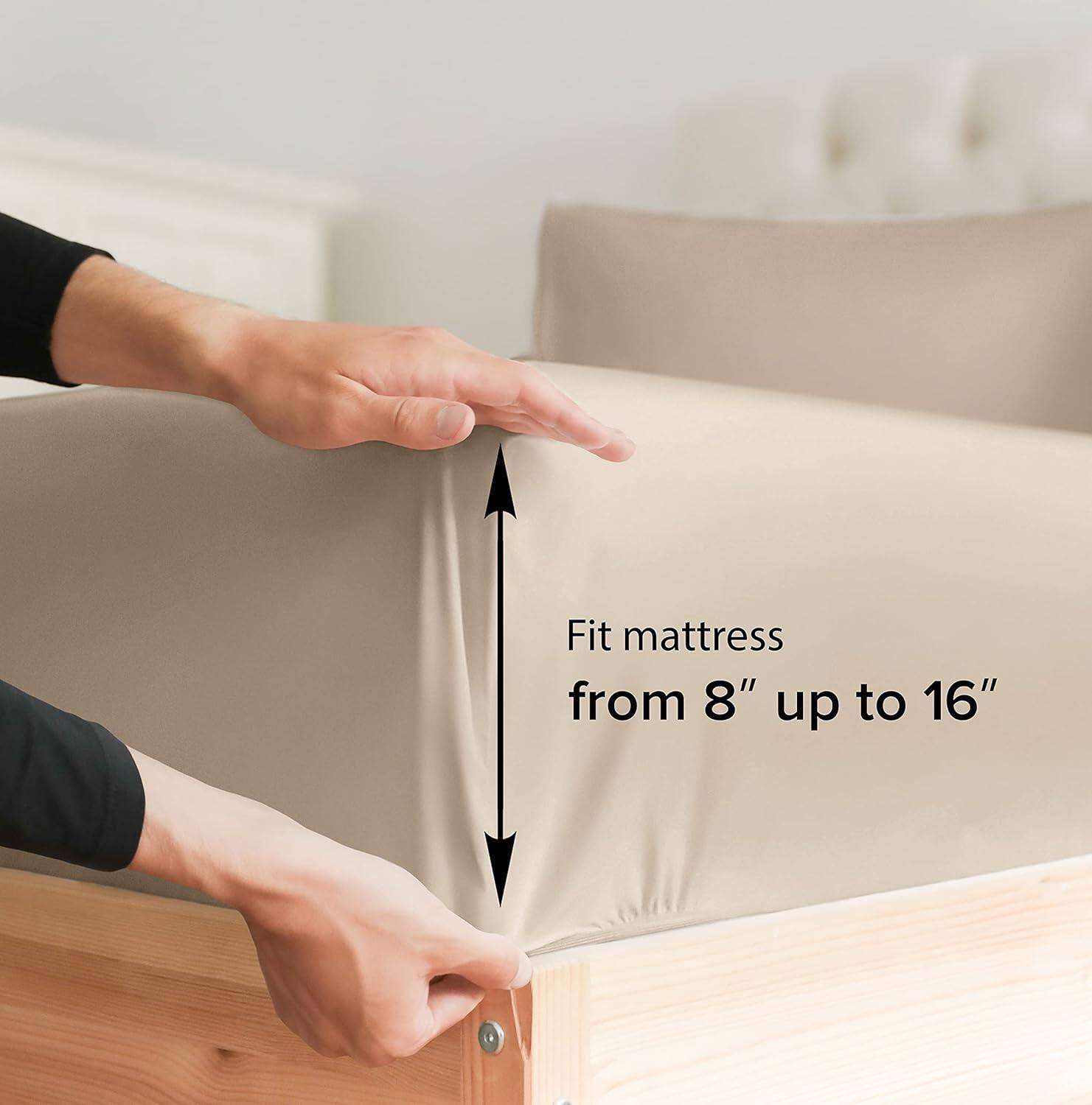 Fit mattress from 8" up to 16"
