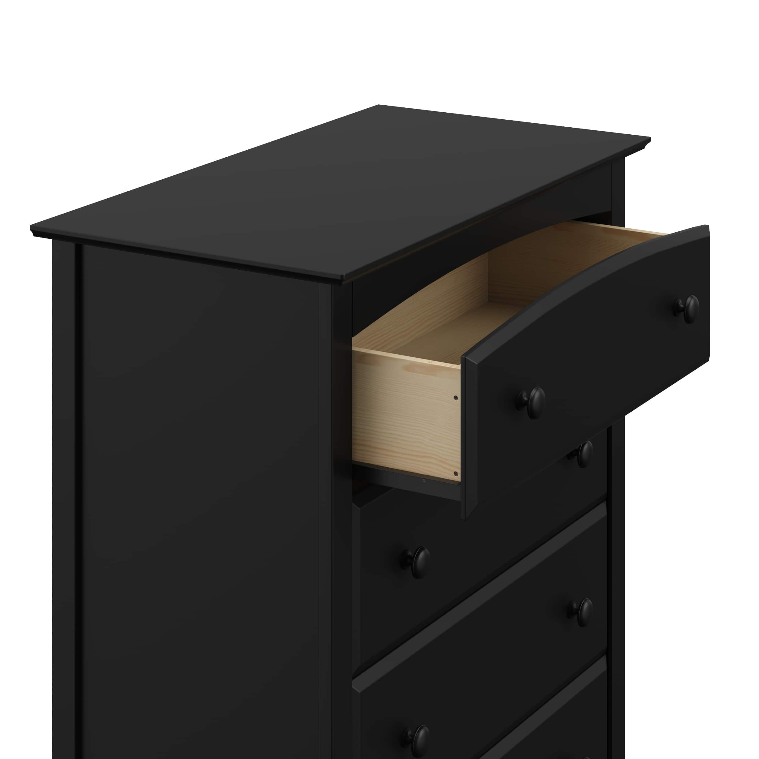 Alt View 13. Storkcraft - Kenton 5-Drawer Dresser - Black.