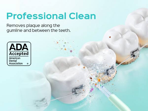 Professional Clean  
Removes plaque along the gumline and between the teeth.  
ADA Accepted  
American Dental Association