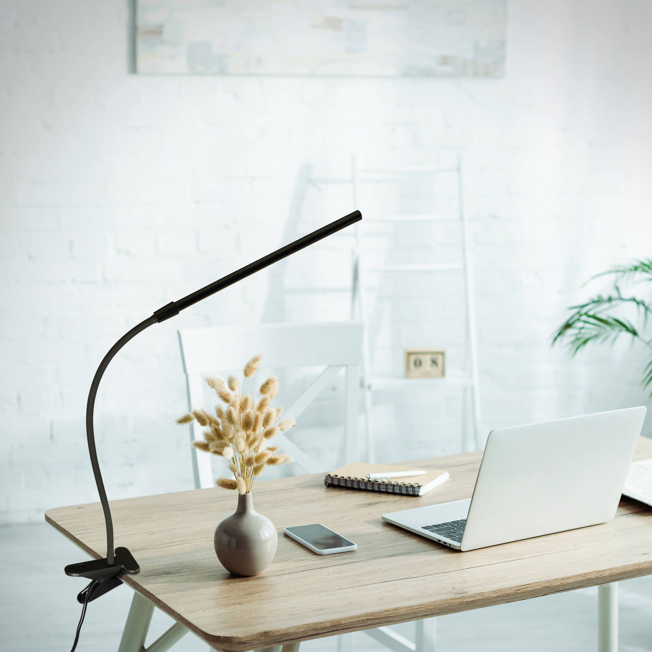 Alt View 3. OttLite - Clip-On LED Easel Lamp - Black.