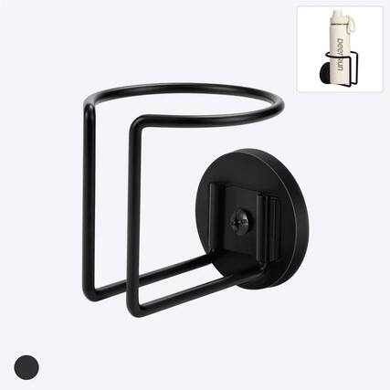 Front. Superun - Magnetic Cup Holder, Keeps water bottle within reach while you exercise. - black.