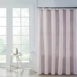 Hotel Collection Premium Waffle Weave Mold & Mildew Resistant Fabric Shower Curtain by Kate Aurora - Blush