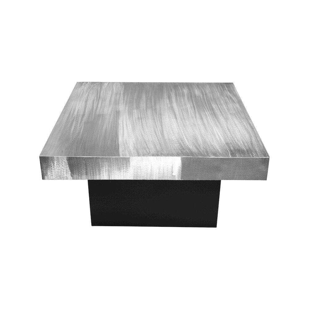 Alt View 2. Meridian Furniture - Palladium Silver Coffee Table - Silver.