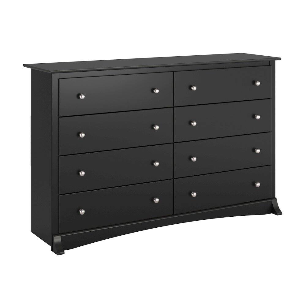 Left. Prepac - Prepac Sonoma 8-Drawer Dresser, Black - Black.