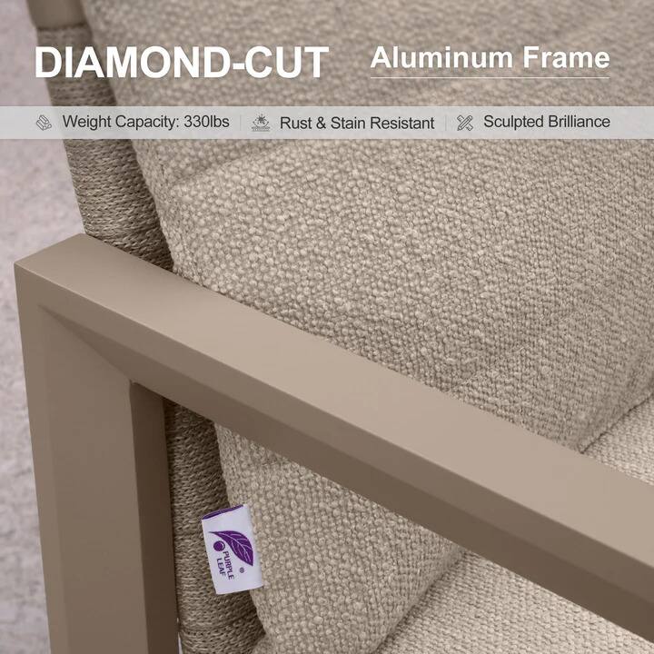 DIAMOND-CUT Aluminum Frame  
Weight Capacity: 330lbs  
Rust & Stain Resistant  
Sculpted Brilliance